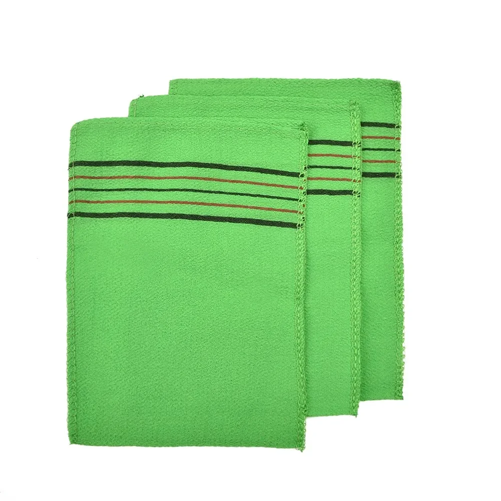 Korean Asian Exfoliating Bath Washcloth Body Scrub Shower Wash Cloths Dead Skin Clean Wash Towel Tool 3Pcs hand towel,bamboo hand towel