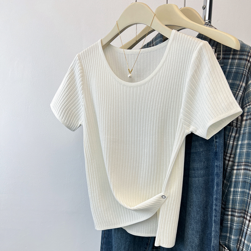 Knitted Sweater Women Pullovers New Summer Short Sleeve O-Neck Knit Sweater Pullover Women Tops Sweaters Sueters De Mujer XL884