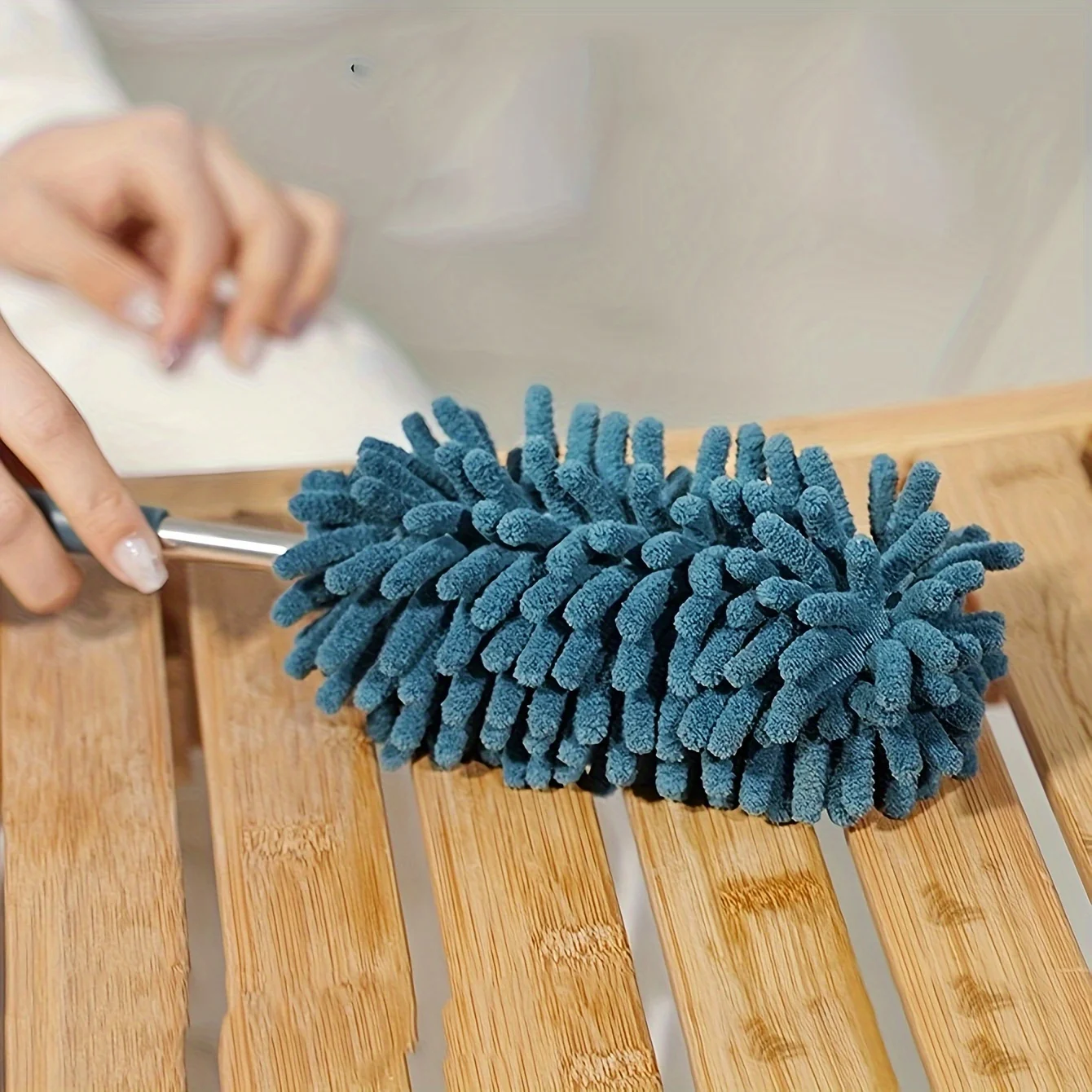 1pc-Telescopic Washable Dust Collector Suitable for Bedrooms and Living Rooms Detachable Cleaning Tool with Telescopic Rod