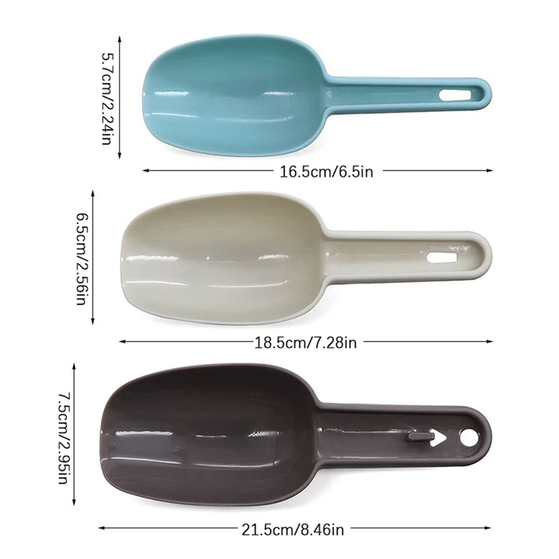 Ice Shovel Scoop Plastic Measuring Scoop For Candy Dessert Grain Flour 3Pcs Serving Kitchen Bar Gadgets Accessories Tool
