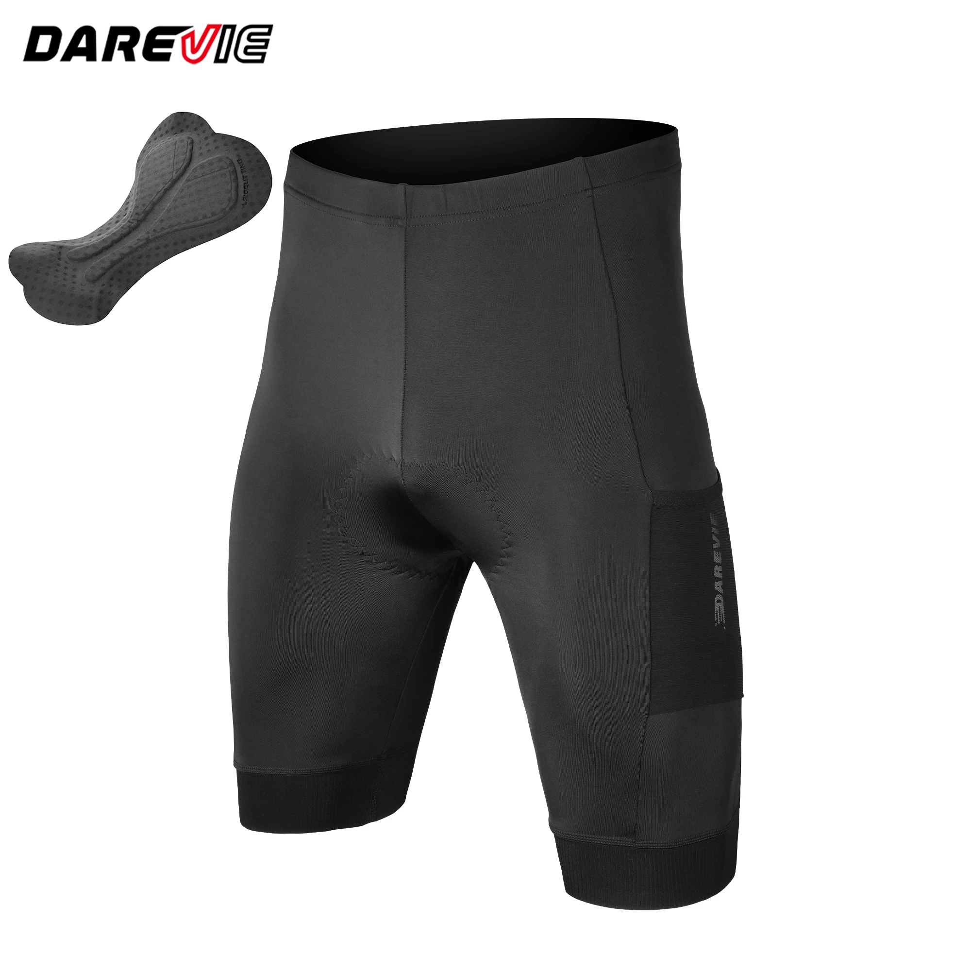 Cycling Shorts DAREVIE Cycling Shorts with Pockets Training Level Men's Cycling Shorts 5CM Leg Gripper Non-Slip Men