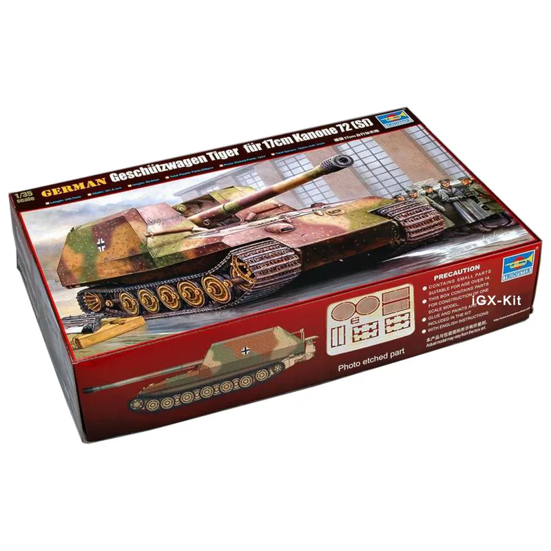 

Trumpeter 00378 1/35 German Geschutzwagen Tiger Fur 17cm K72 Self Propelled Artillery Toy Plastic Assembly Building Model Kit
