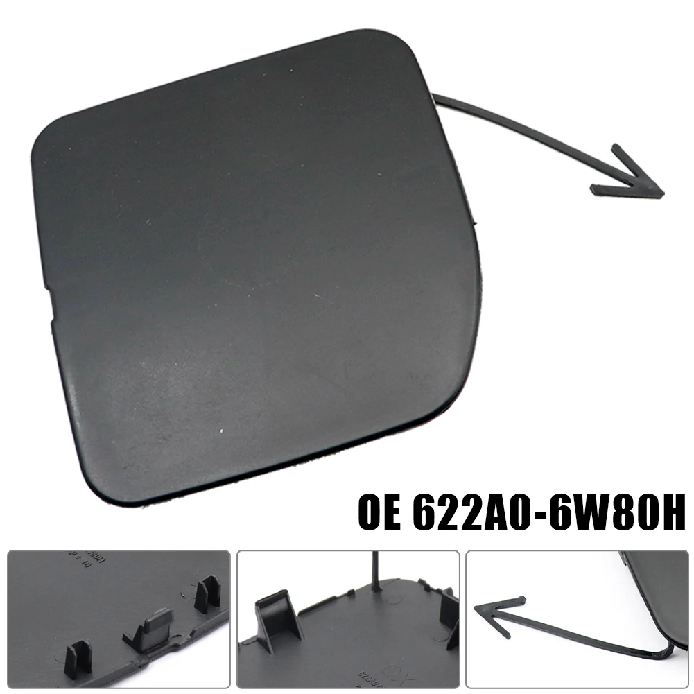 Car tow hook cover 1pc Front Bumper Tow Hook Cover Cap Fits For Nissan Versa Sedan 2015-Black ABS Direct Replacement