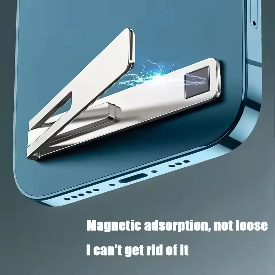 Ultra Thin Foldable Magnetic Metal Phone Stand