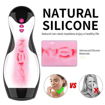 Male Automatic Sucking Heating Vagina Masturbation Cup Real Blowjob Masturbator Adult Toys Oral Sex Machine Sex Toys For Men 6