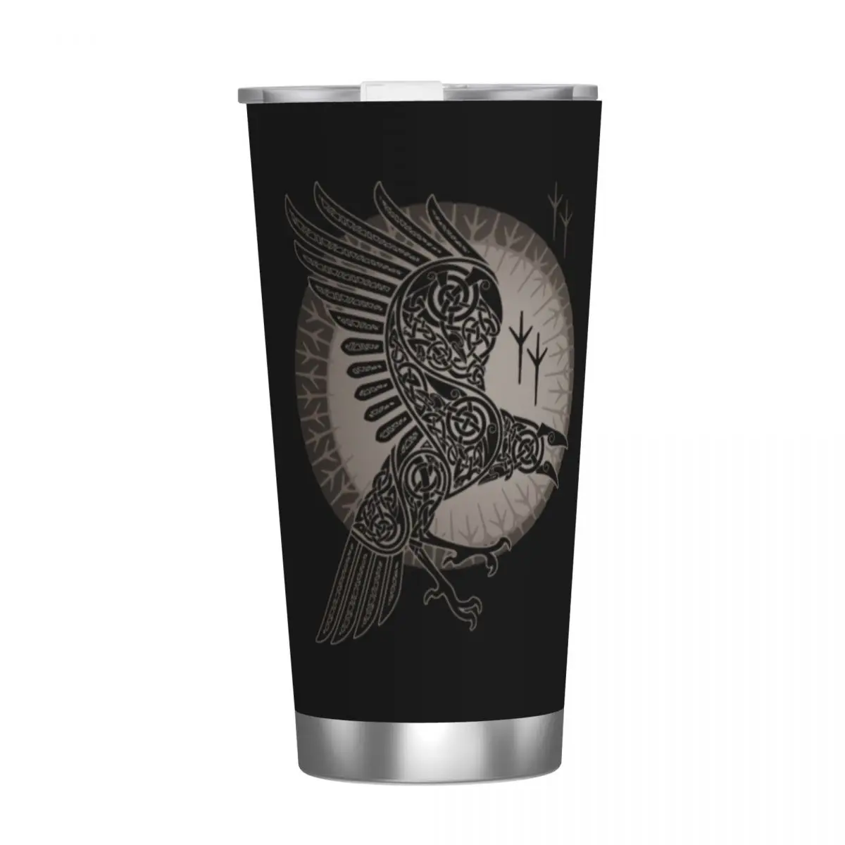 

Изолированный стакан викингов Ворон вальгалла с крышкой для соломинок вакуумные кофейные кружки для офиса дома автомобиля Бутылка Чашка