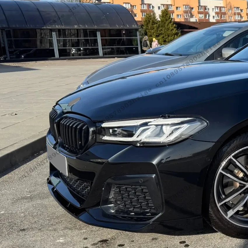 BMW 5 시리즈 G30 LCI Facelift M-Pack 2020-2023 용 FD 스타일 앞 범퍼 립 디퓨저 스포일러 스플리터 튜닝 자동차 액세서리