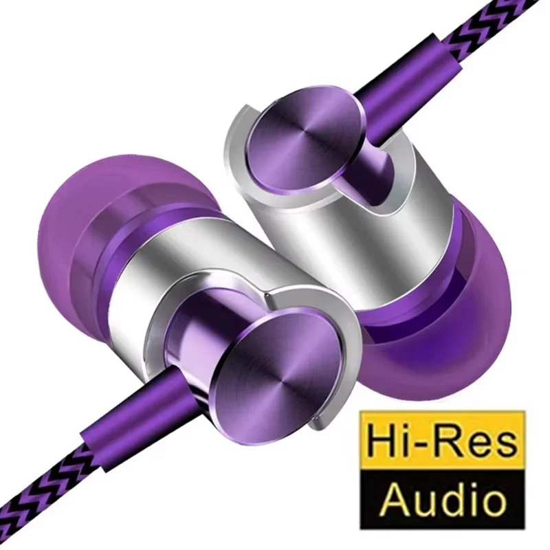 9D Stereo Wired In-Ear Headphones with Mic and Noise Cancelation