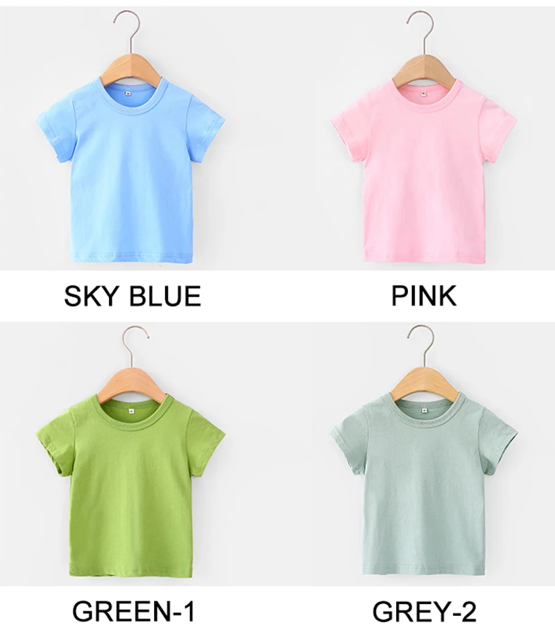 

16 Colors Summer NeSolid Children T-shirt For Boys Girls Cotton Kids Tops Tees Baby Kids Tshirts Blouse Clothes Casual Fashion