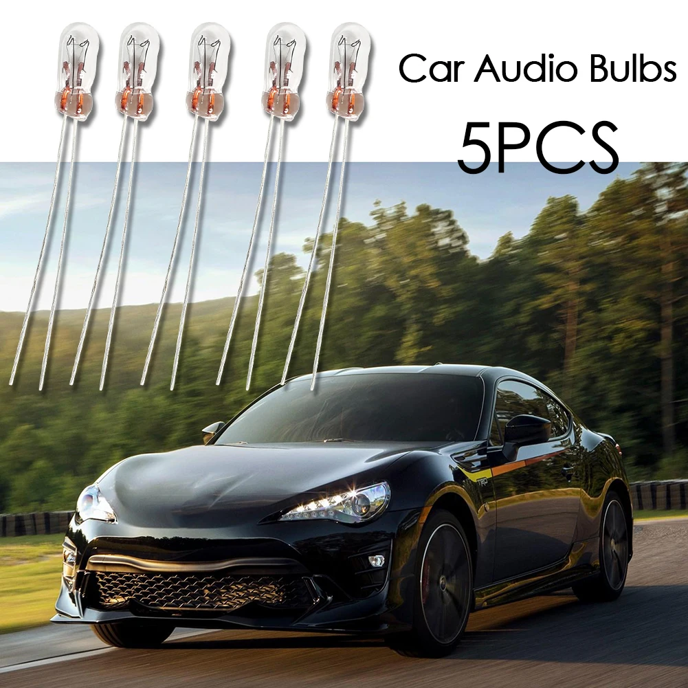 5pcs/set T3 14V 0.56W Car Light Bulbs for Audio Gear Indicator Dash Instrument
