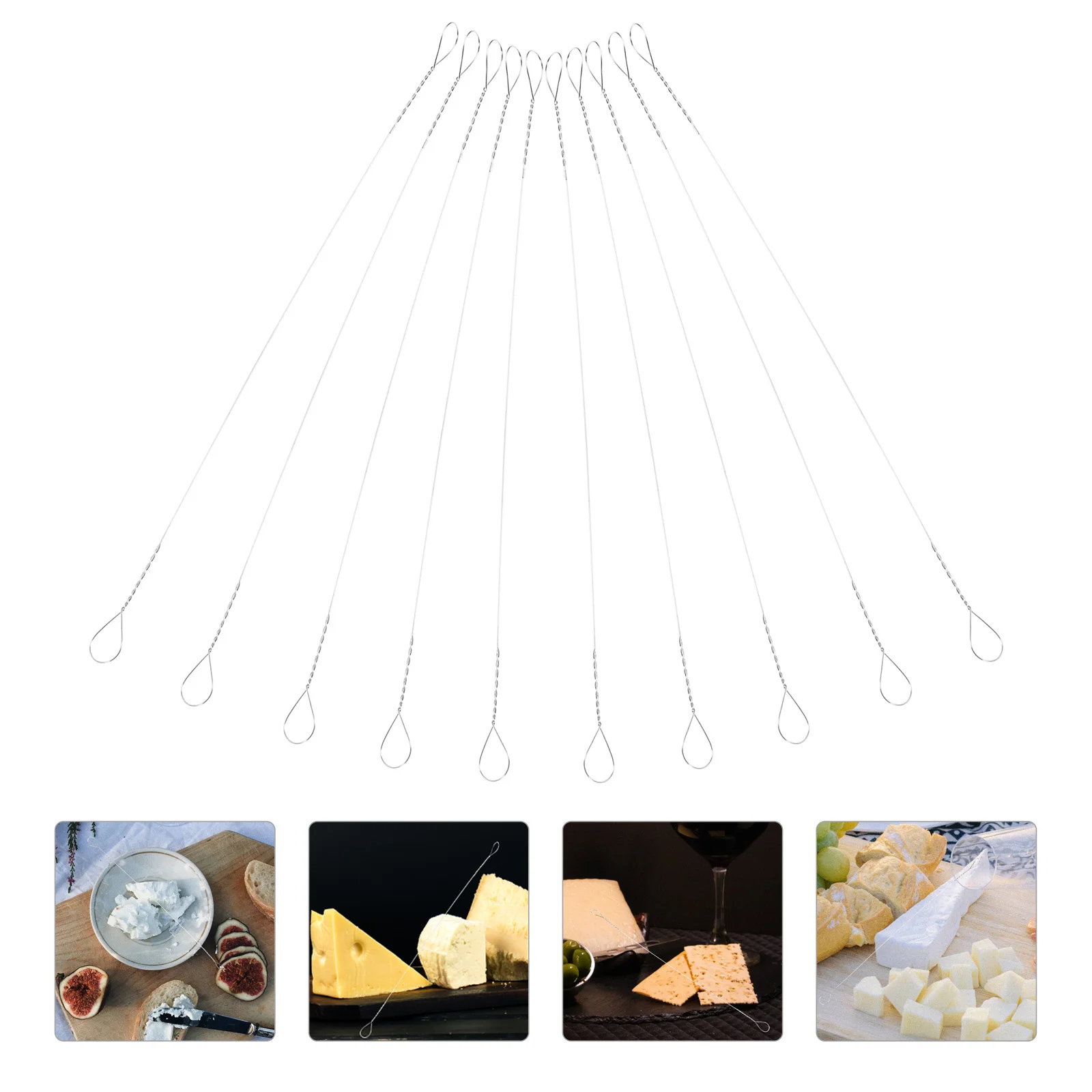 Server Cheese Wire Stainless Steel Slicer Handheld Replacement Cutting Metal Food cheese knives set