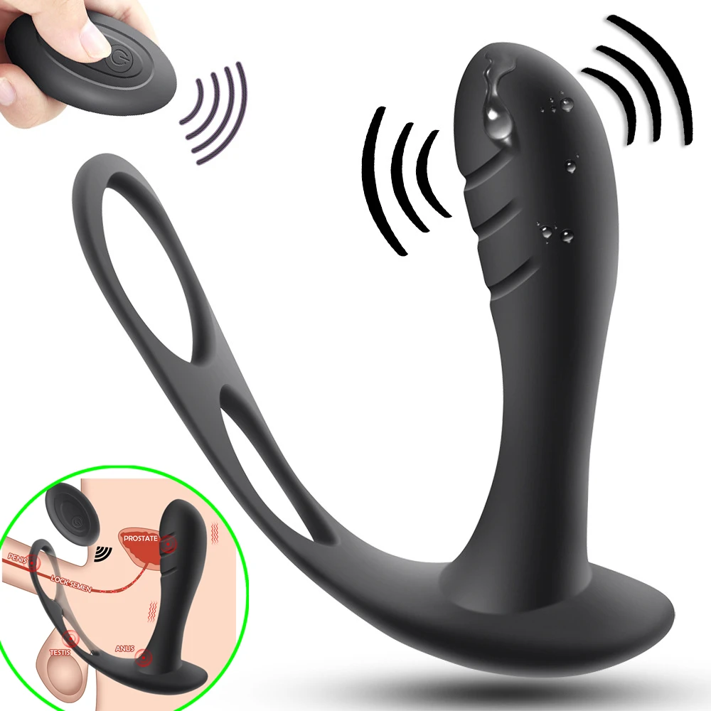 Massage Male Prostate Vibrator Anal Plug Wireless Control Wear Silicone Stimulate Massager Delay Ejaculati            r_voghion.com