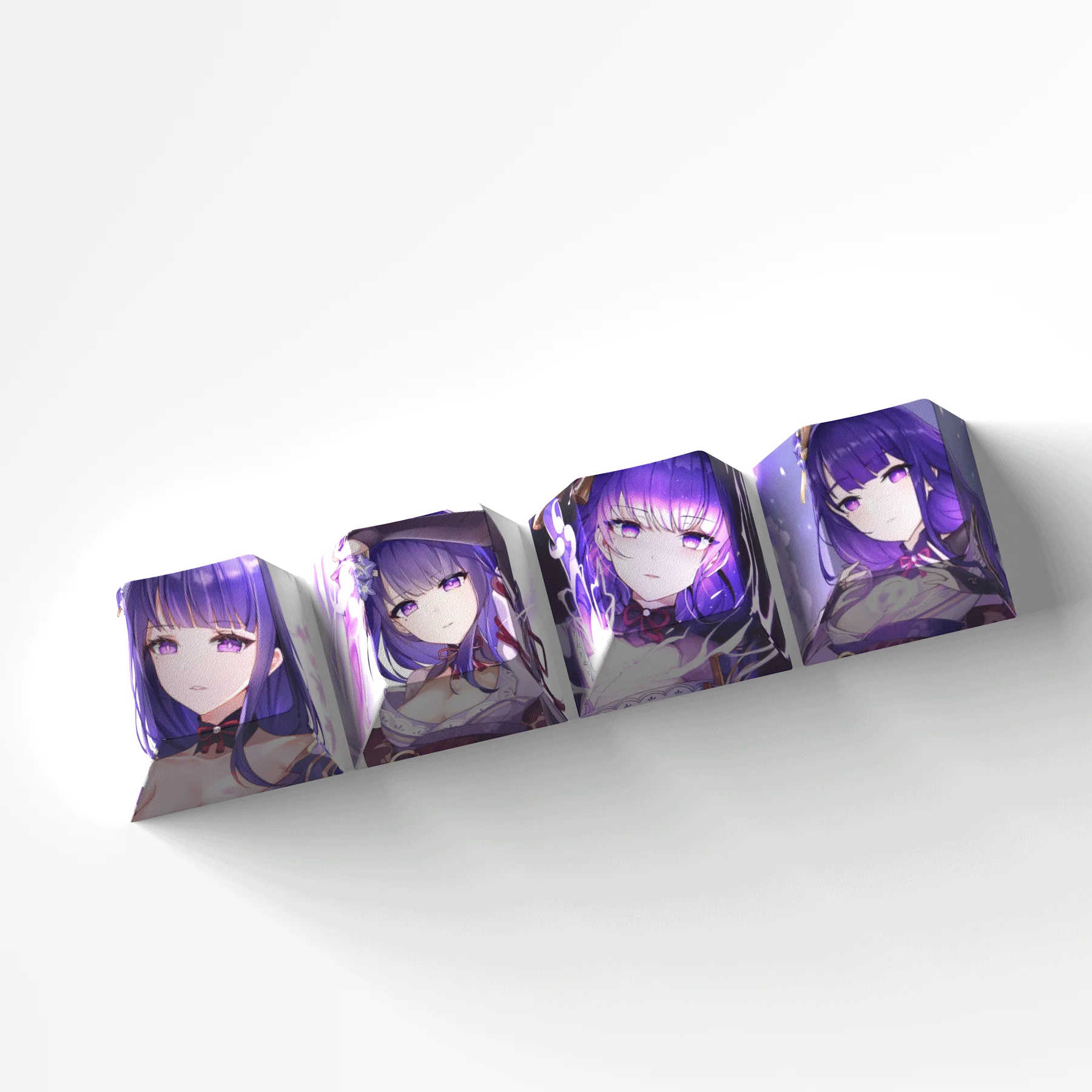 Genshin Impact Keycaps para Teclado Mecânico Faça Você Mesmo Anime Tampas de Teclado Perfil Cereja Altura r4 Personagem do Jogo Personalizado - Imagem 2