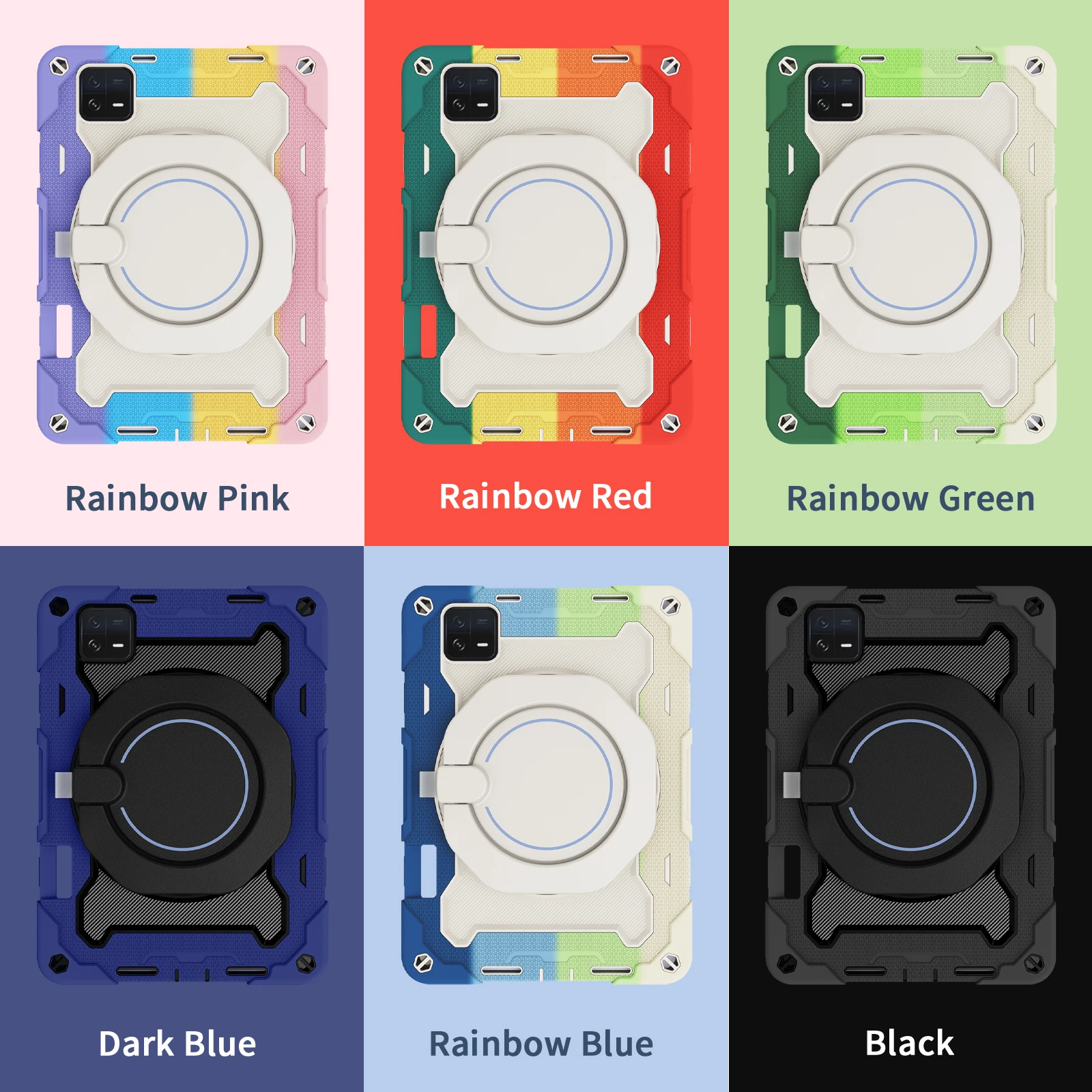 Fodral för Xiaomi Pad 6 11 tums surfplatta Fodral Soft Silica gel Ring Rotate Stand Anti-fall Skyddsskydd för Xiaomi Mi Pad 6 Pro_voghion.com