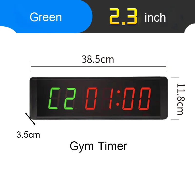 

2.3 Inch Led Gym Timer for Tabata,Interval Training,Circuit Training, Interval Gym Clock for Workouts