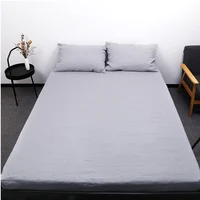 Pure Linen Bedsure Cooling Sheet Set, Elastic Fitted Sheet Deep Pocket Up to 14", Flat Sheet and Pillowcases Breathable, Bedding 6