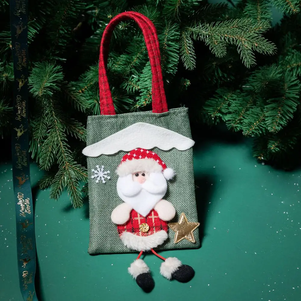 

Festival Party With Handle For Children Kids Christmas Decoration Ornament Christmas Present Bag Gift Pouch Tote Bag Candy Bags