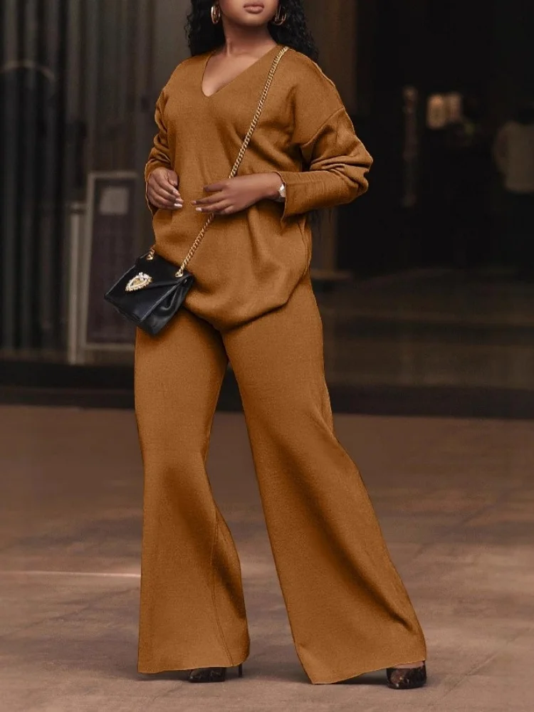 Wmstar Two Piece Set Women Wholesale New Solid Color Thickened Suede Sleeve Split 2025 Summer Outfit Fancy Club Vacation