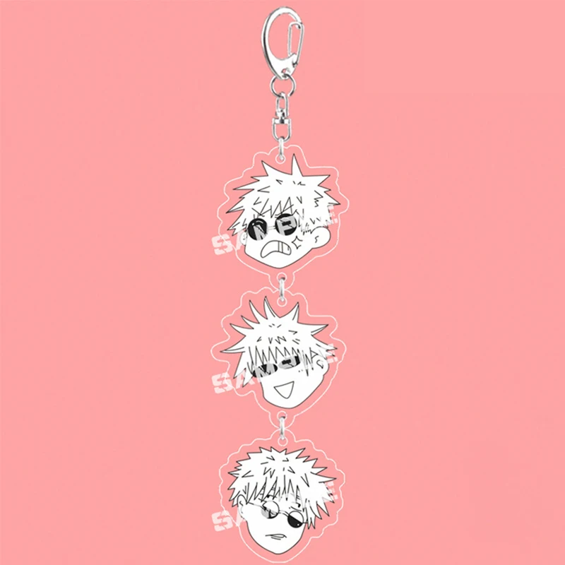 Anime Jujutsu Kaisen Keychain Fashion Gojo Satoru Geto Suguru Key Chain Man Women High Quality Key Ring Cosplay
