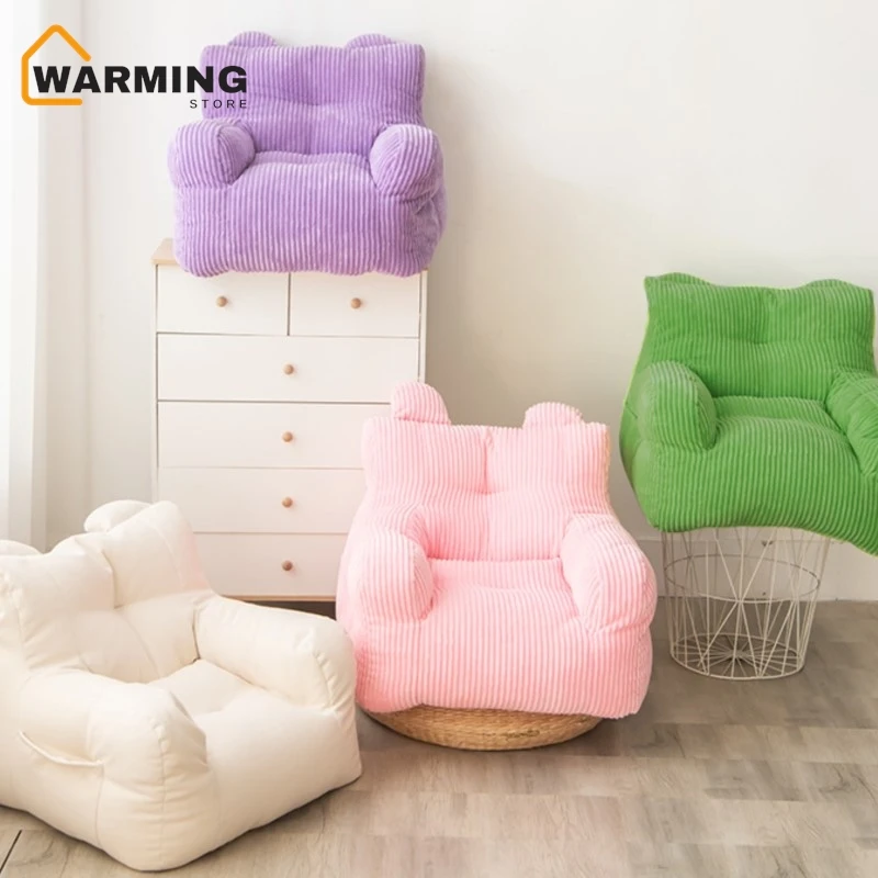 Warming Bean Pack Cute Children Lazy Sofa Casual Fabric Single Reading Corner Mini Leisure Chair Baby Seat Hot Sale