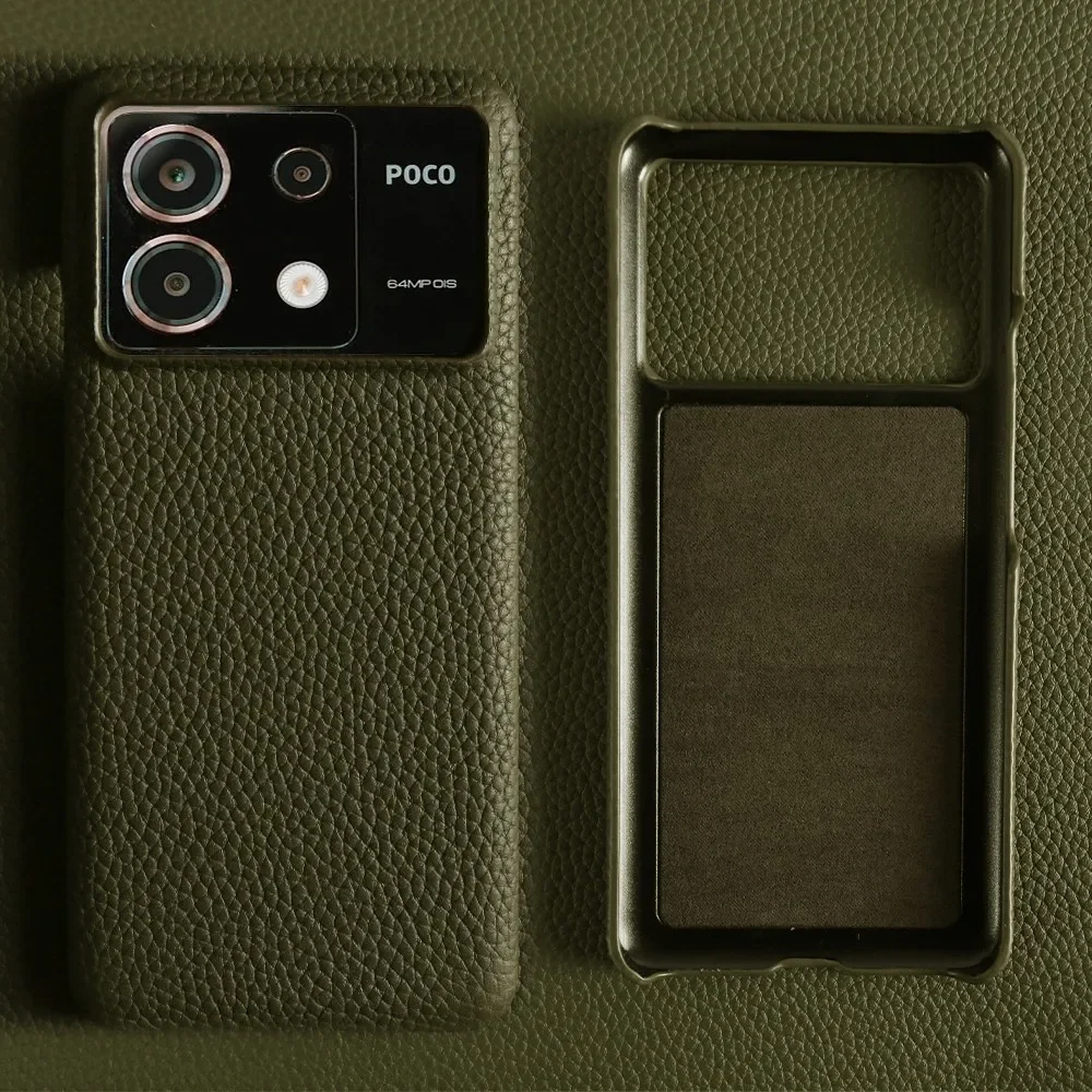 Premium Genuine Leather Business Case - Shockproof Back Cover