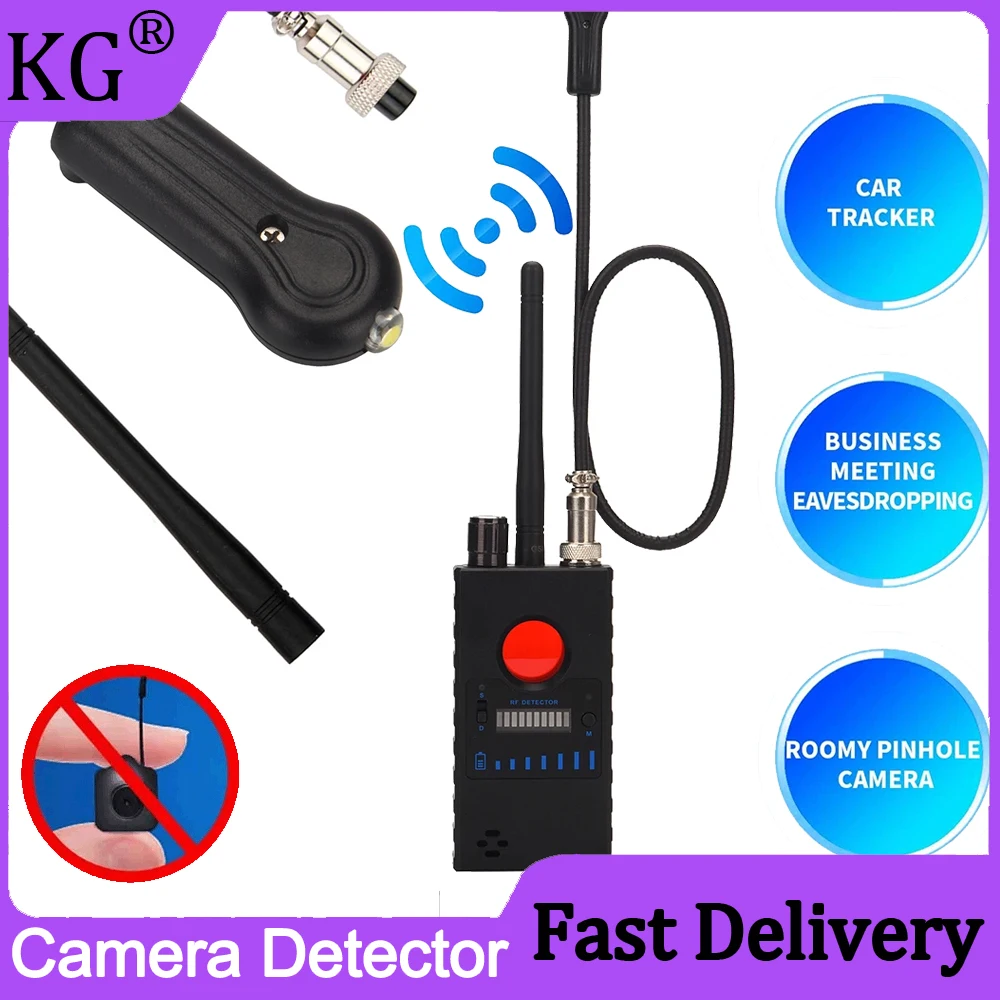

Anti-Spy RF Detector Wireless Mini Hidden Camera Finder Bug GPS Tracker Signal Detect Portable Radio Scanner Find Out Spy Gear
