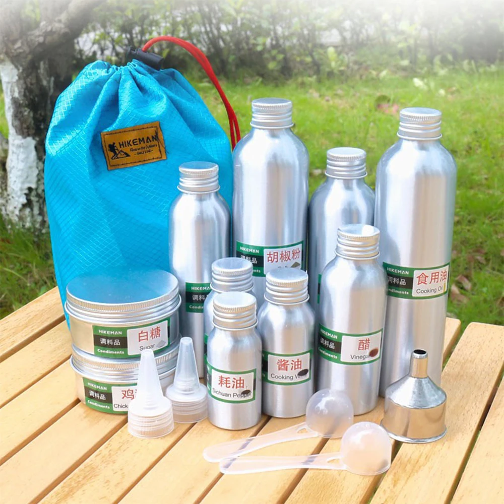 Outdoor empty seasoning bottles boxes spice shakers jars with storage