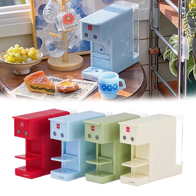 

Масштаб 1:12 миниатюрная кофеварка для кукольного домика, кофейная кружка, чашка, кофейная машина, аксессуары для кукольного домика