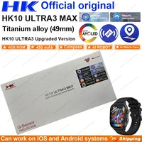 HK10 ULTRA 3 MAX Smartwatch 2025 49mm HD AMOLED 4G ROM Bluetooth Call Network Chat Robot Clock NFC Compass Smart Watch Men Women 1