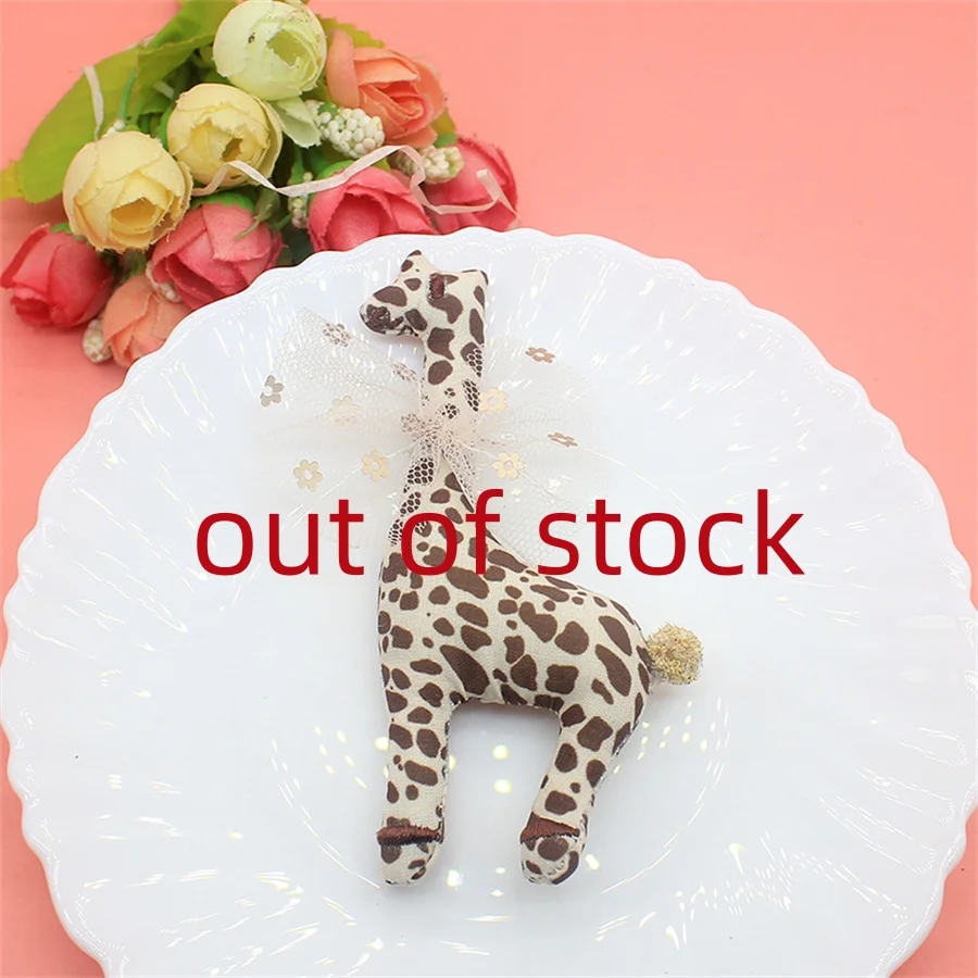 5Pcs/Lot Cute Cartoon Giraffe Lephant Appliques DIY Handmade Children Hair Clip Accessories Hat Cloth Bag Brooch Patches