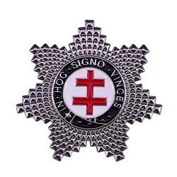 Elegant Vintage Knight's Templar Star Lapel Pin Badge (1pc)