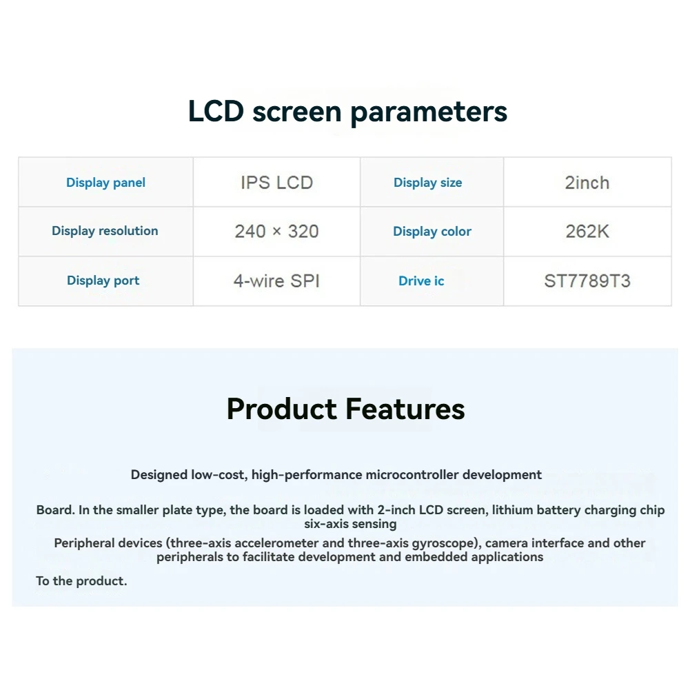 A40I 2인치 - IPS 정전식 터치스크린 개발 보드 240x320 LCD 디스플레이 262k 컬러 지원 WiFi 및 블루투스 B