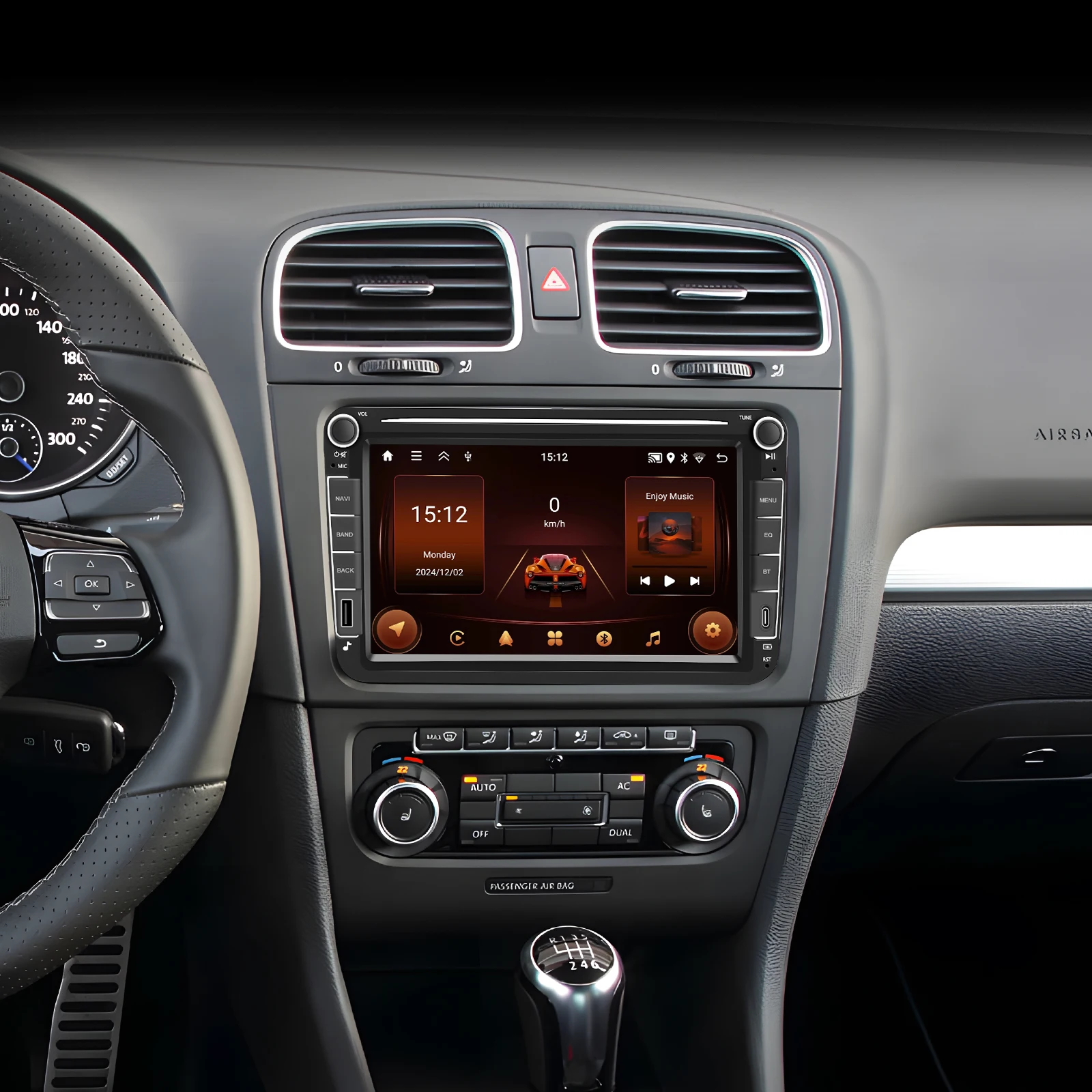 Podofo 2DIN Carplay Autoradio für Seat Altea ab Toledo VW Kabelloses Android Auto Car Audio Mirror Link WIFI GPS Navigation 4G – Detail 23