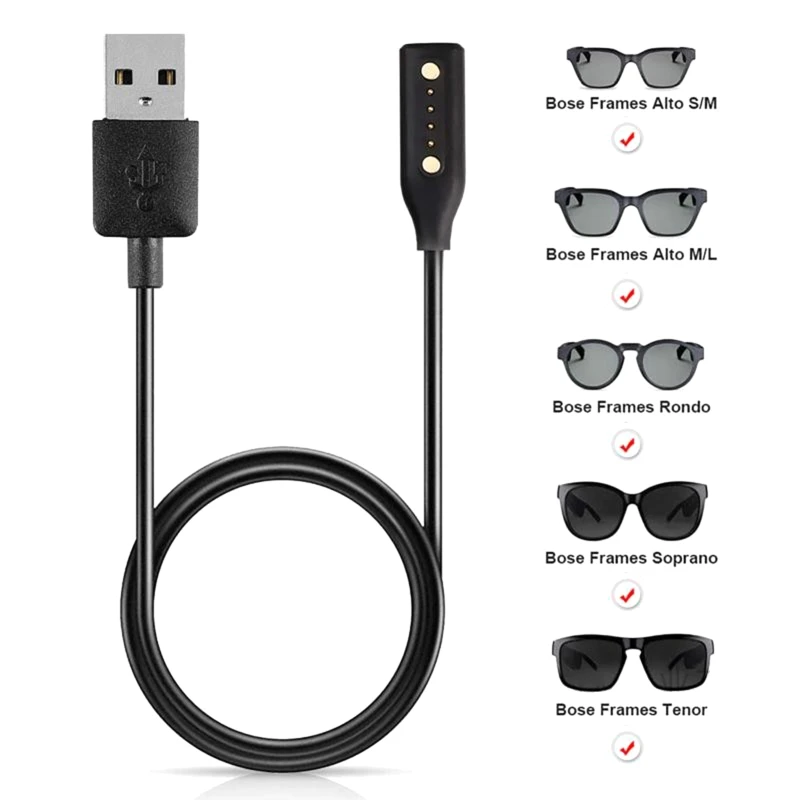 charging cable usb charging cable 60cm Flexible USB Charging Cable Bluetooth-compatible Glasses Cord For Bose Frames H8WD