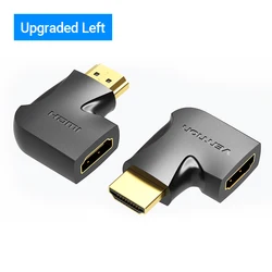 Vention Right Angle HDMI Adapter - 4K HD Male to Female Converter - 2 Pieces (Upgraded Left)
