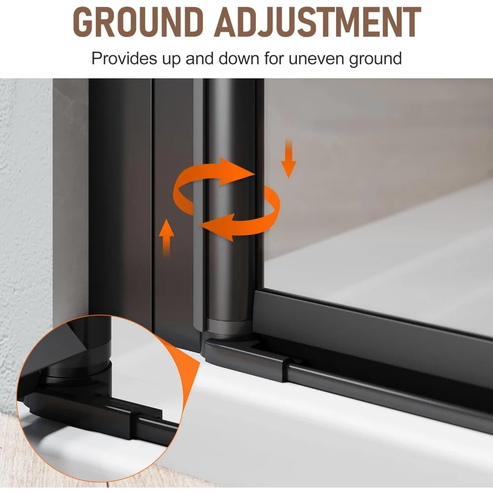 Hinged Swing Glass Shower Door Fold Shower Glass Door with 1/4" (6mm) Clear Glass, Reversible Installation, Matte Black 6
