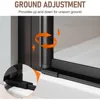 Hinged Swing Glass Shower Door Fold Shower Glass Door with 1/4" (6mm) Clear Glass, Reversible Installation, Matte Black 6