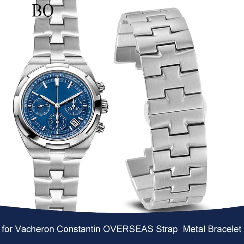 

Высококачественный Стальной выпуклый браслет для часов из нержавеющей стали для зарубежного ремешка бренда vakeron constant, мужской серебристый металлический браслет