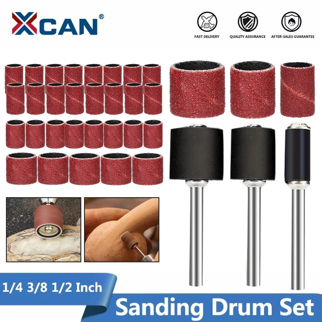 10pcs Sanding Drums Kit Sanding Band Mandrels For Dremel Rotary