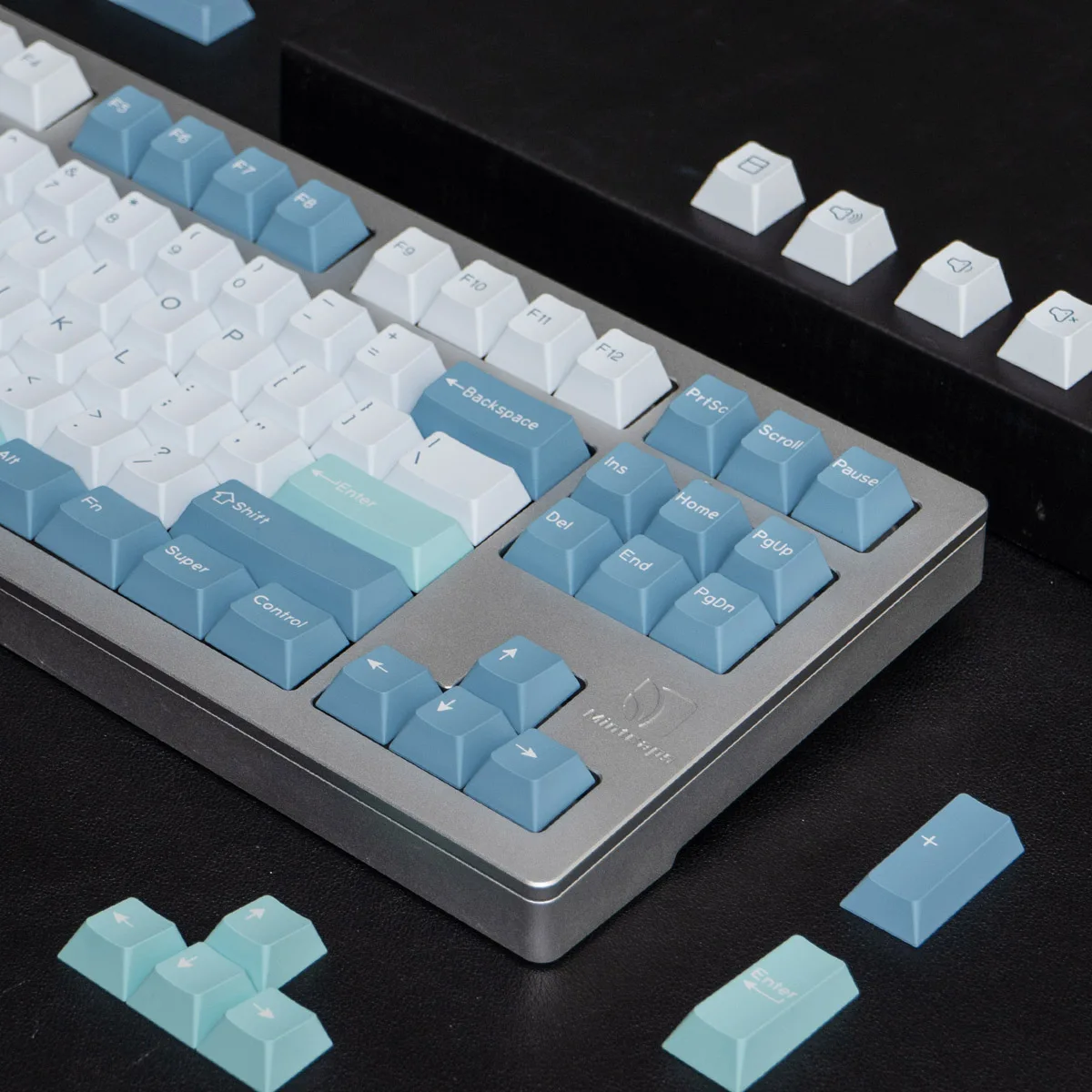 cereja, tiro duplo, personalidade personalizada inglesa, teclas para teclado mecânico 61