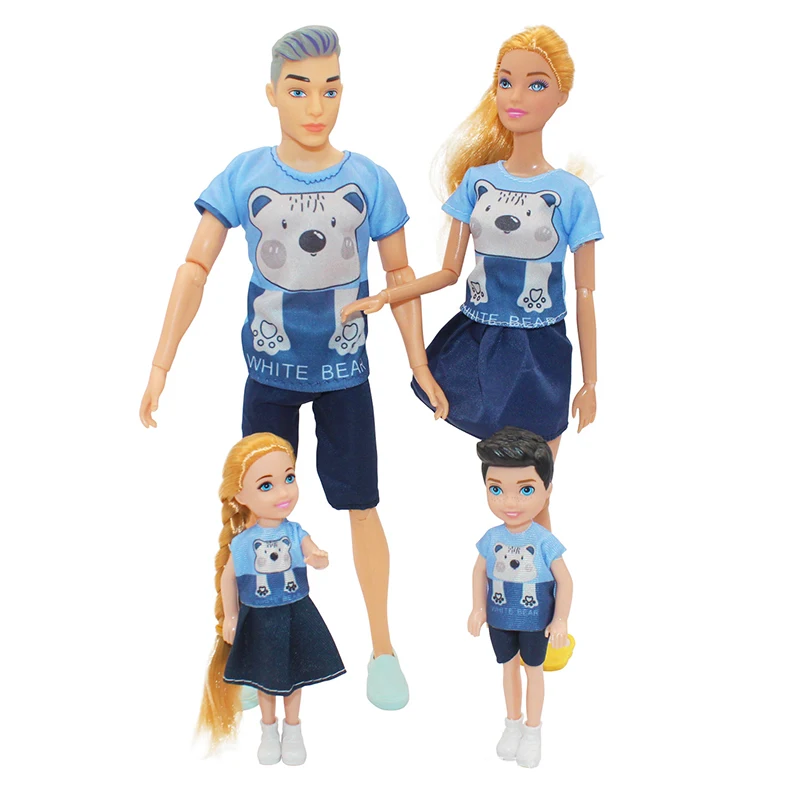 pezzi bambole di famiglia Ken e moglie Playset madre bambini