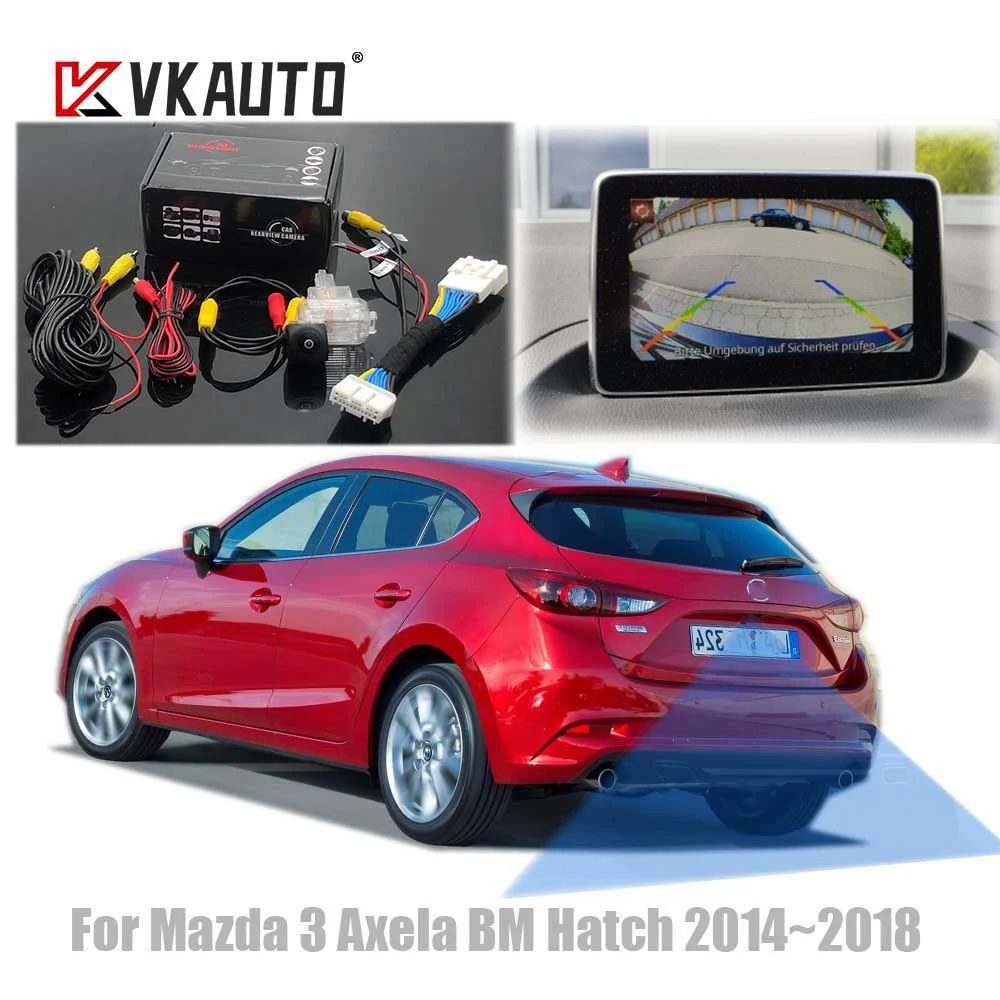 Vkauto Rear View Camera For Mazda 3 Mazda3 Hatchback Bm Bn 20142018 Work With Factory Unit
