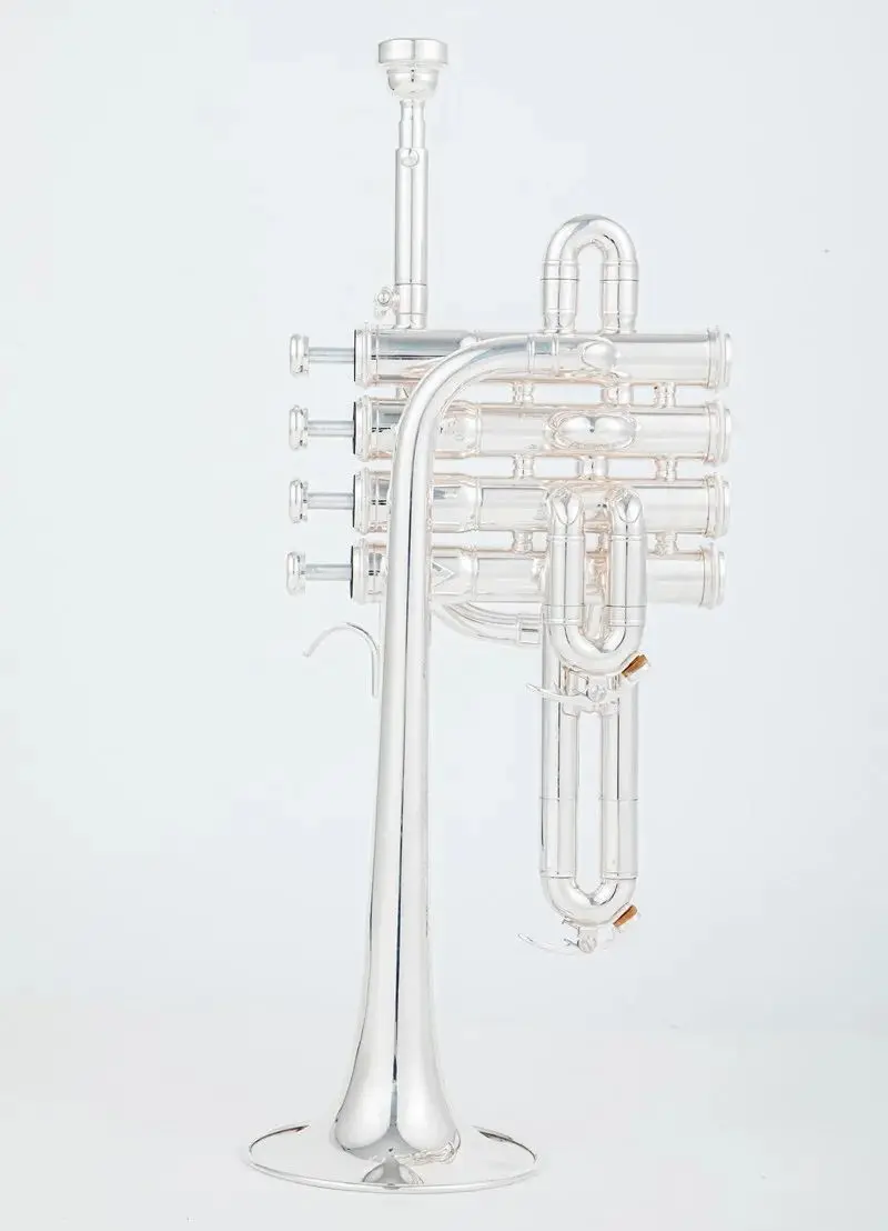 Professional High trumpet Bb Piccolo Trumpet Brass Gold Silver Lacquer Surface Trumpet High Quality Monel Piston