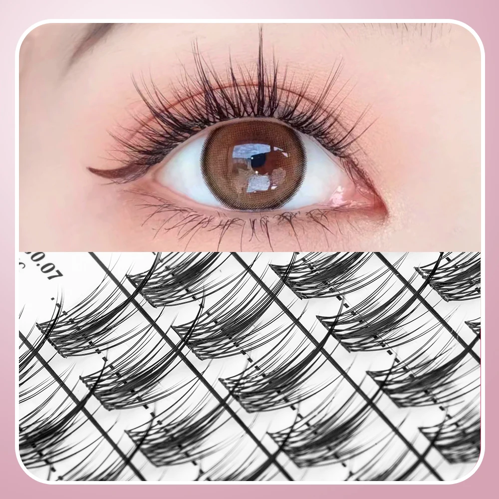 

Natural DIY Manga Cluster Lashes Segmented Individual Eyelash Extension Soft Bottom Grafting False Eyelashes Daily Makeup Tools