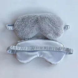 Plush Cloud Love Eye Cover - Soft Sleep Mask for Optimal Comfort (Gray)