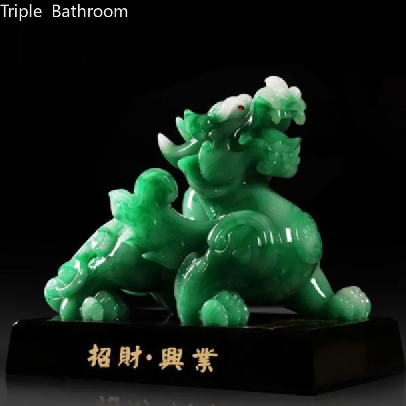 

Chinese Lucky Mascot Resin Ornament Home Decor Living Room Decoration Birthday Present Entrance Statue Christmas Decorations