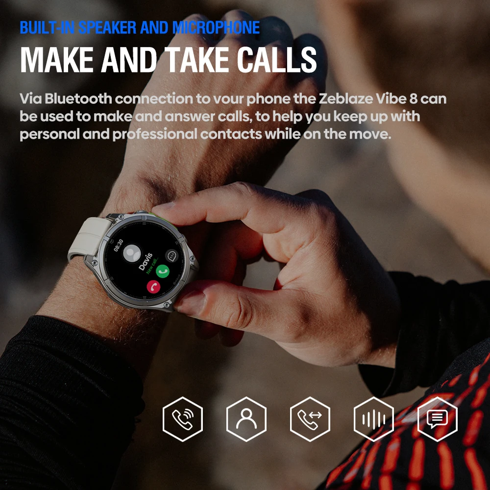 NEW 2025 Zeblaze VIBE Voice Calling Smart Watch AMOLED