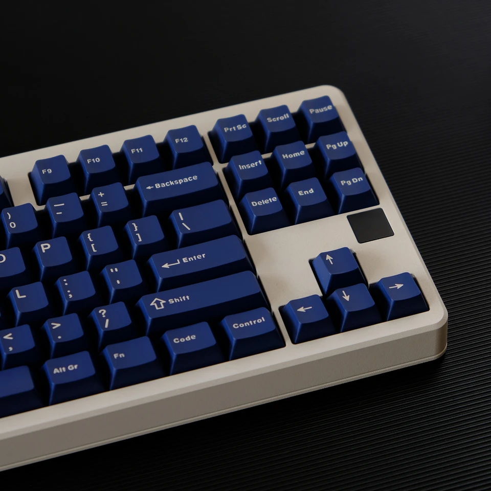 114 Keys Dark Blue Double Shot PBT Custom Keycaps Profile For Cherry MX Switches Mechanical Keyboard_voghion.com