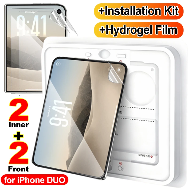 Dual Screen Hydrogel Protective Film with Installation Kit