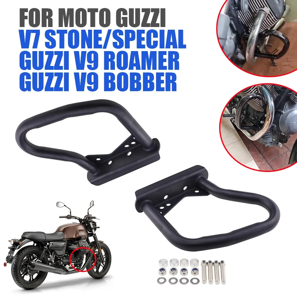 

For Guzzi V7 III Stone Special 2021 V9 Roamer Bobber 2016- 2020 Motorcycle Accessories Engine Guard Bumper Crash Bars Stunt Cage